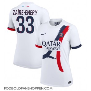 Paris Saint-Germain Warren Zaire-Emery #33 Udebanetrøje Dame 2024-25 Kortærmet